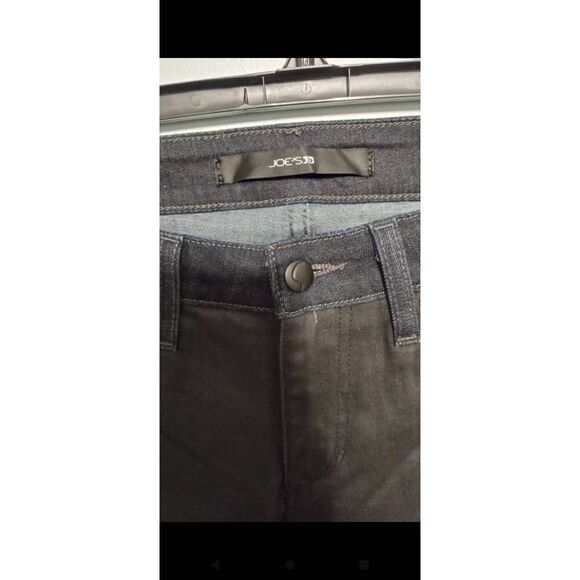 Joe's Jeans Sandra Black Navy Blue Wax Coated Color Block Skinny size 27 - Picture 2 of 6